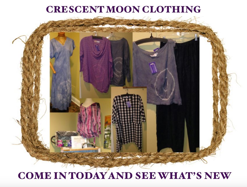 Crescent Moon Clothing available in our boutique